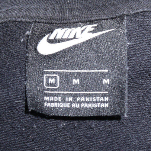 Nike Men's Black Full Zip Hoodie Size M Cotton Fleece Sweatshirt