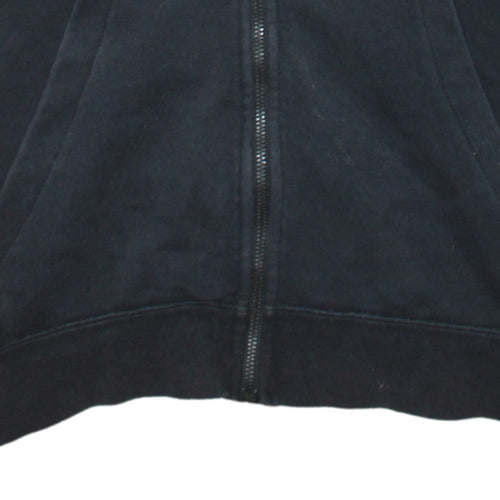 Nike Men's Black Full Zip Hoodie Size M Cotton Fleece Sweatshirt