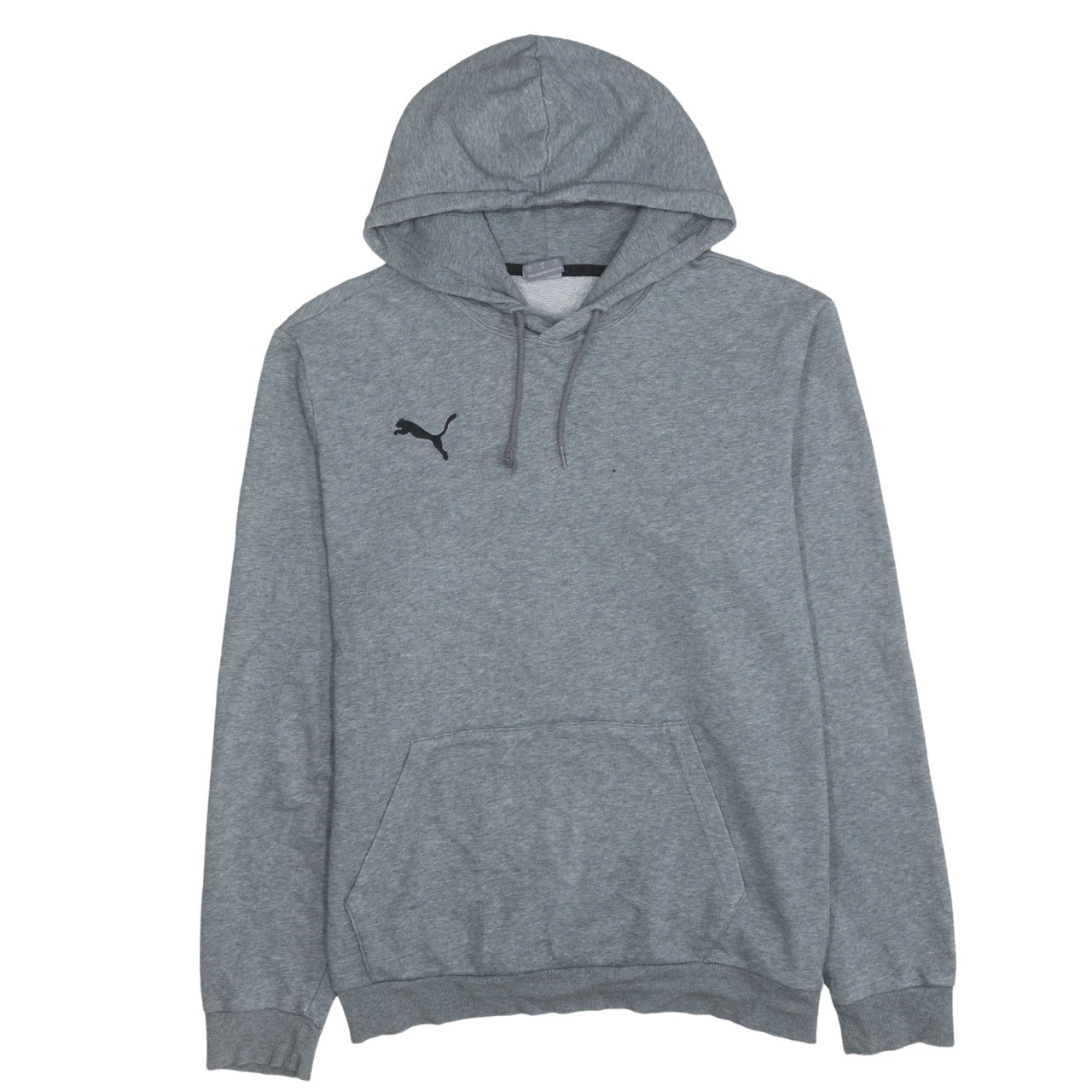 Puma Mens Grey Pullover Hoodie L Sports Logo Sweatshirt