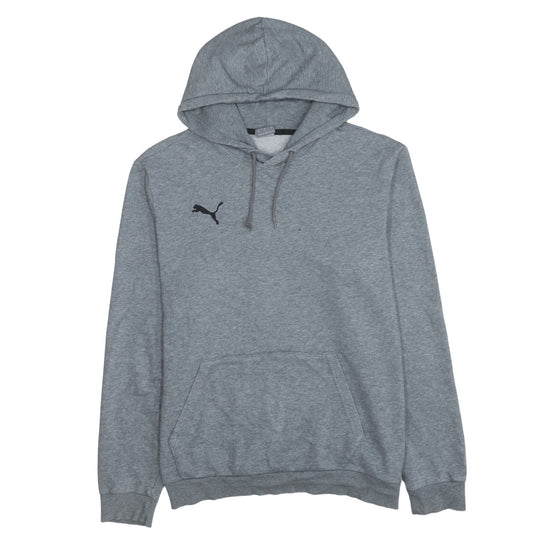 Puma Mens Grey Pullover Hoodie L Sports Logo Sweatshirt