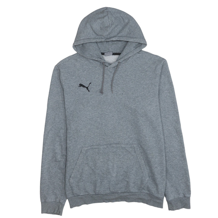 Puma Mens Grey Pullover Hoodie L Sports Logo Sweatshirt