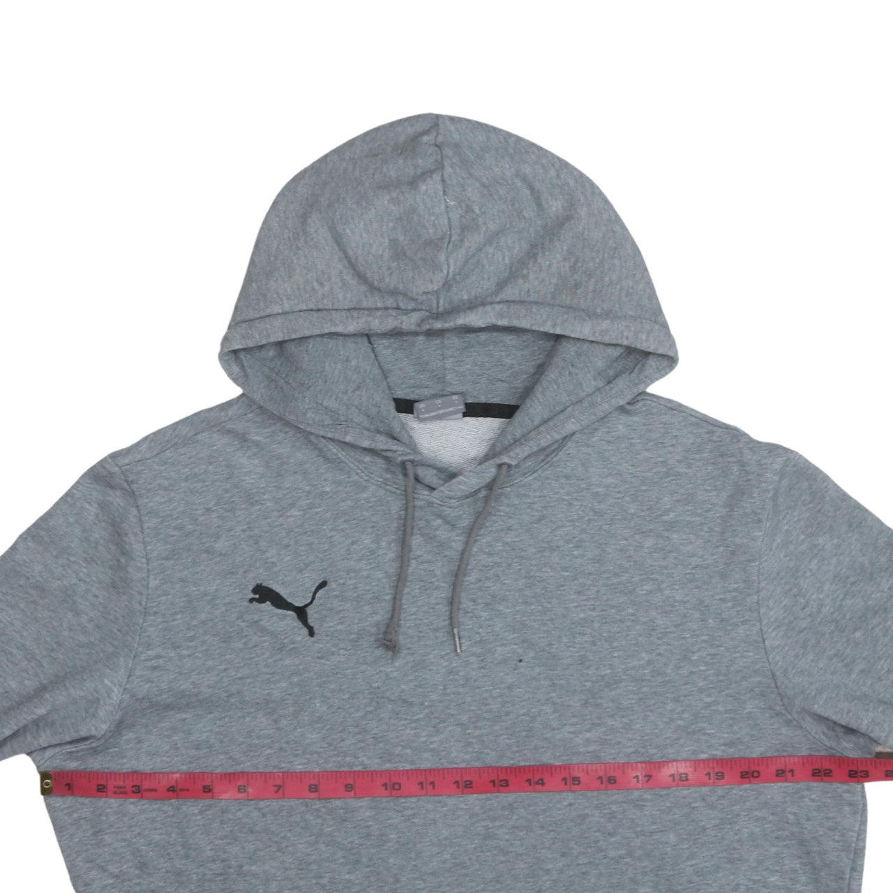 Puma Mens Grey Pullover Hoodie L Sports Logo Sweatshirt