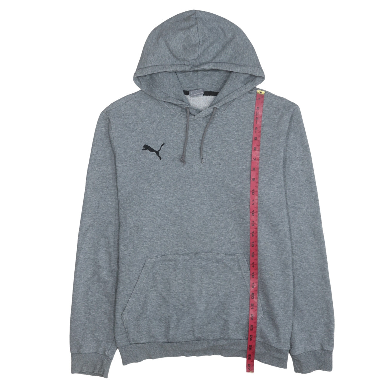 Puma Mens Grey Pullover Hoodie L Sports Logo Sweatshirt