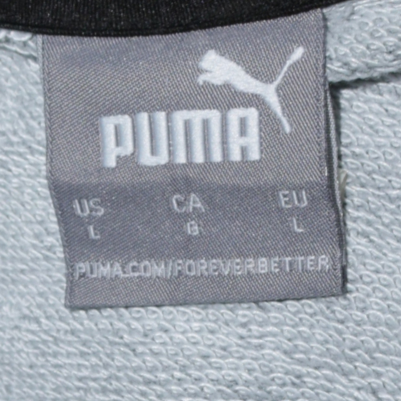 Puma Mens Grey Pullover Hoodie L Sports Logo Sweatshirt