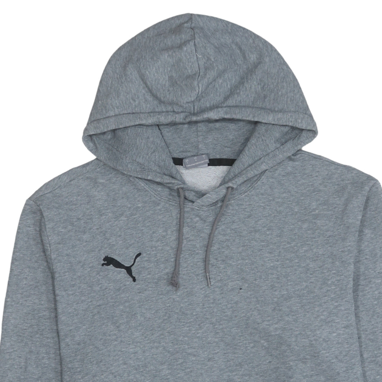 Puma Mens Grey Pullover Hoodie L Sports Logo Sweatshirt