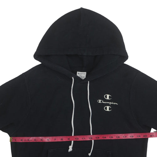 Champion Men’s Black Pullover Hoodie Small Logo Fleece Sweatshirt