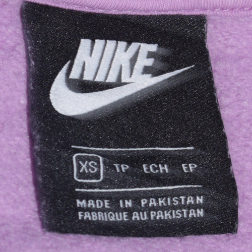 Nike Womens Purple XS Crew Neck Pullover Sweatshirt