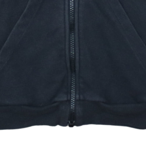 Adidas Women Black Full Zip Hoodie M 12-14 Hooded Sportswear