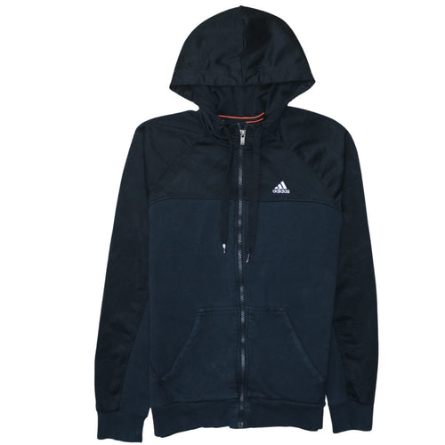 Adidas Men's Black Full Zip Hoodie Small Performance Essentials