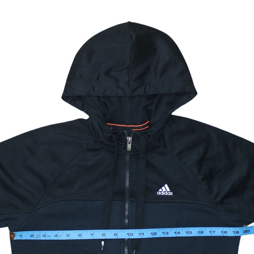 Adidas Men's Black Full Zip Hoodie Small Performance Essentials