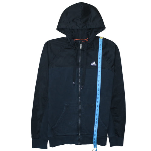 Adidas Men's Black Full Zip Hoodie Small Performance Essentials