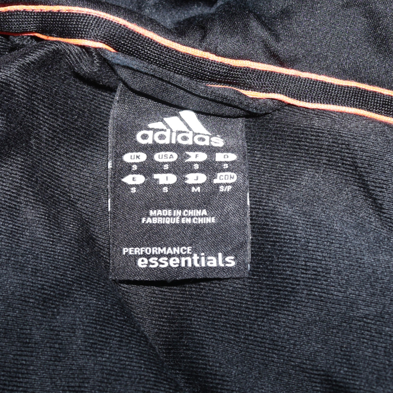 Adidas Men's Black Full Zip Hoodie Small Performance Essentials