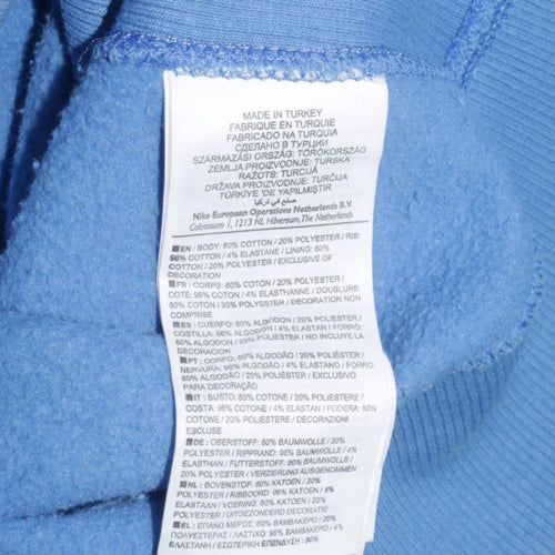 Nike Men's Blue Pullover Hoodie XL Regular Fit Sportswear Fleece