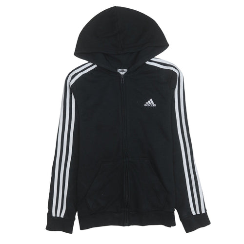 Adidas Womens Black Full Zip Hoodie Size S 8-10 Sportswear