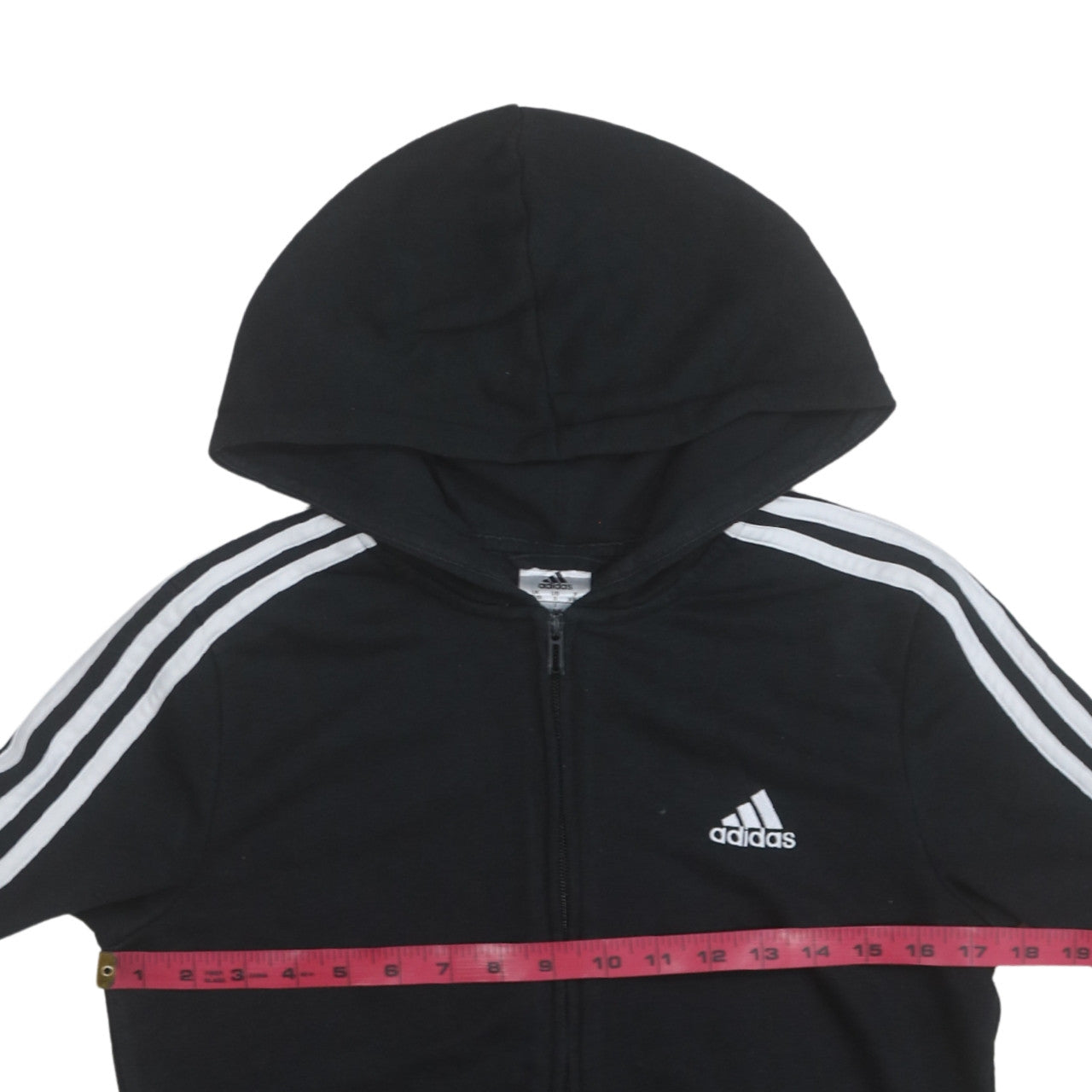 Adidas Womens Black Full Zip Hoodie Size S 8-10 Sportswear