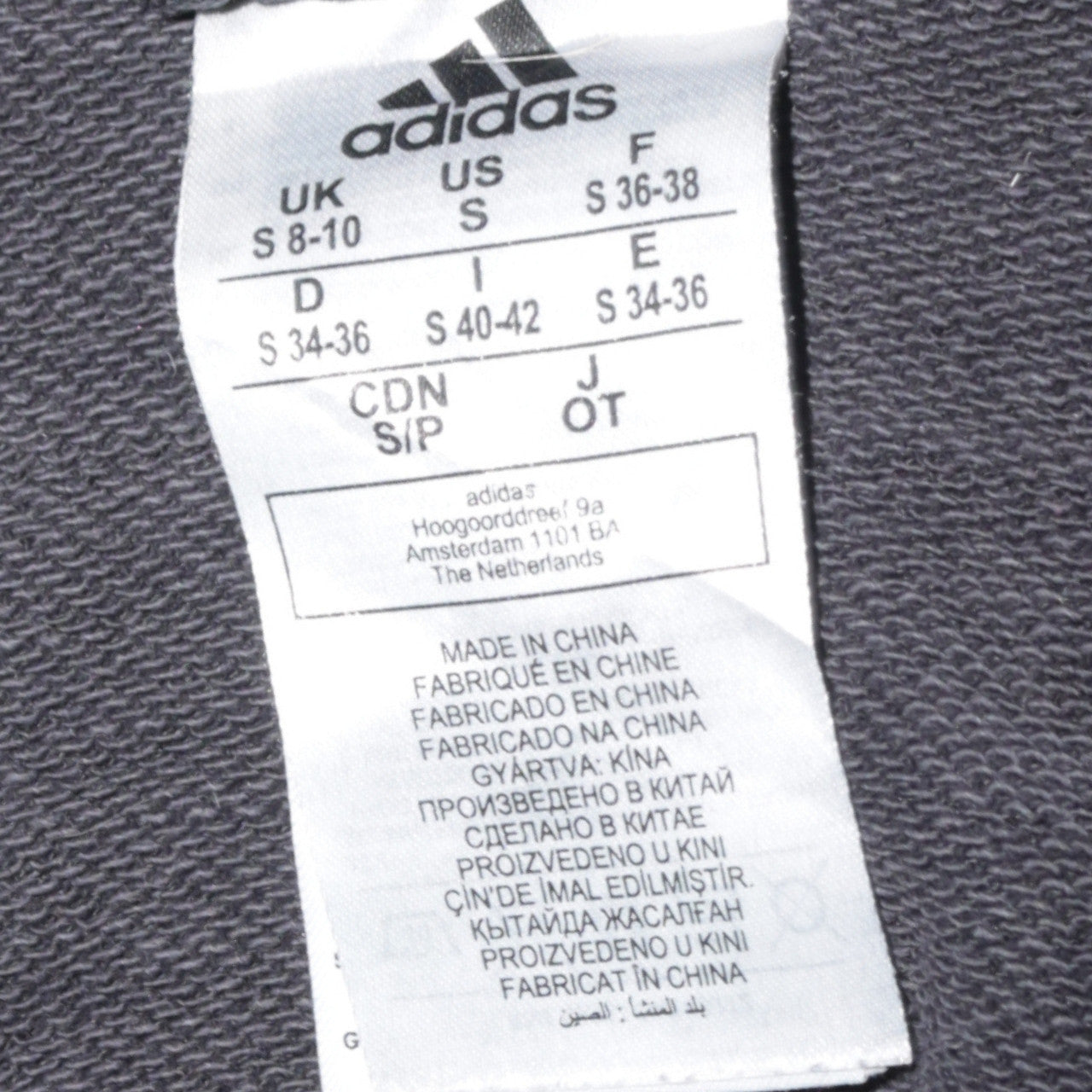 Adidas Womens Black Full Zip Hoodie Size S 8-10 Sportswear
