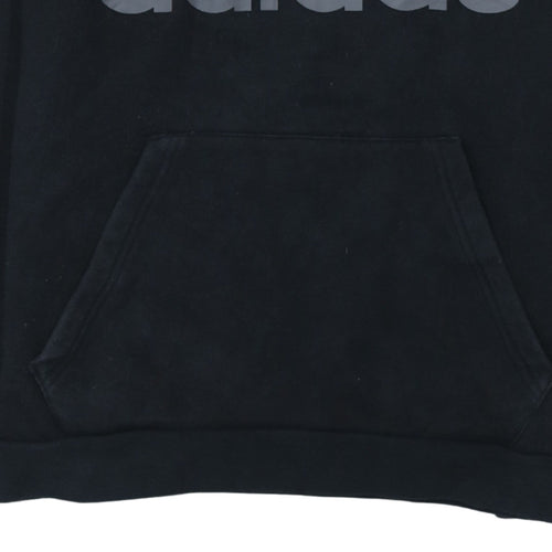adidas Mens Black Pullover Hoodie Size M Sports Fleece
