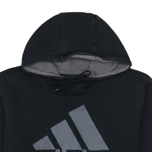 adidas Mens Black Pullover Hoodie Size M Sports Fleece
