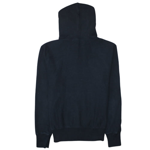 Champion Men's Black Pullover Hoodie Large Embroidered Logo Retro Style