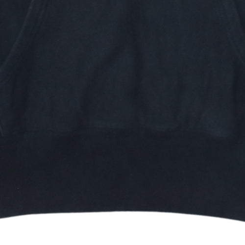 Champion Men's Black Pullover Hoodie Large Embroidered Logo Retro Style