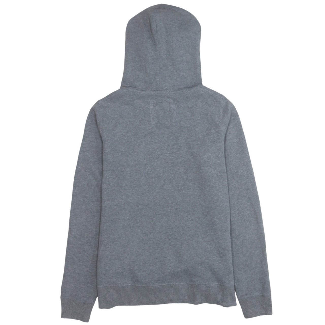 Hollister Women Grey Pullover Hoodie Medium Cotton Blend Logo