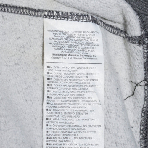 Nike Men's Grey Pullover Hoodie Small Regular Fit Sportswear