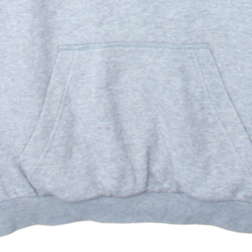 Adidas Womens Grey Pullover Hoodie Small Logo Cotton Blend Casual