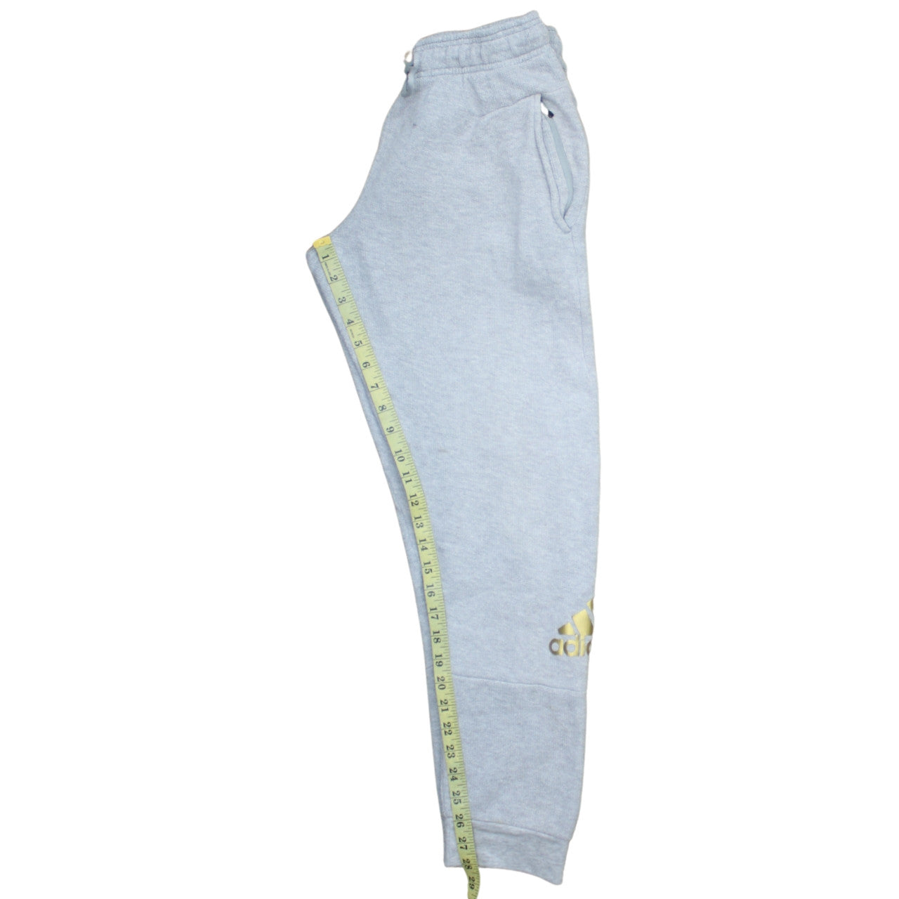 Adidas Women Light Grey Sweatpants Jogger M Drawstring Pockets