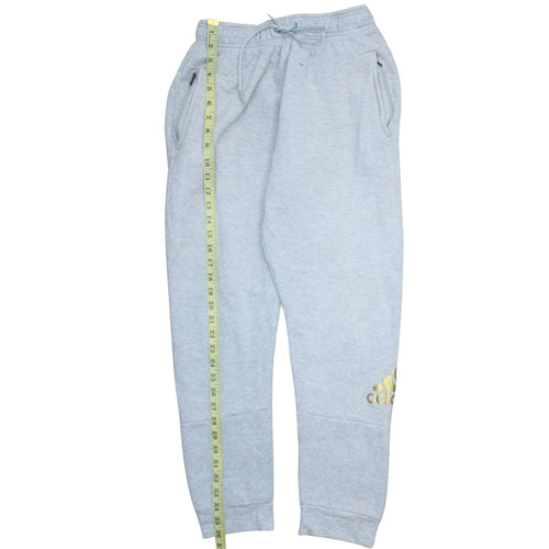 Adidas Women Light Grey Sweatpants Jogger M Drawstring Pockets