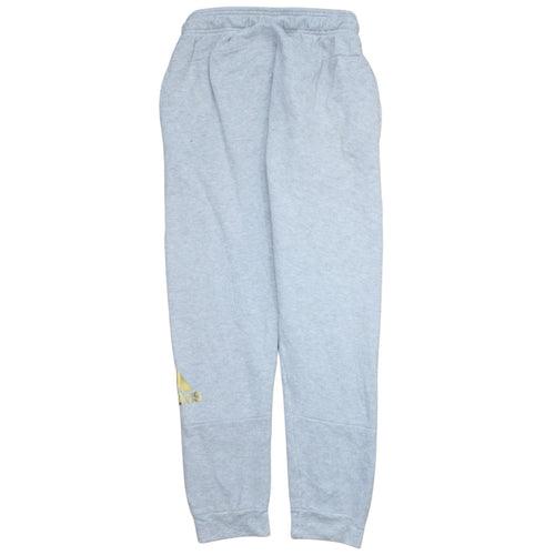 Adidas Women Light Grey Sweatpants Jogger M Drawstring Pockets