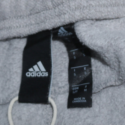 Adidas Women Light Grey Sweatpants Jogger M Drawstring Pockets