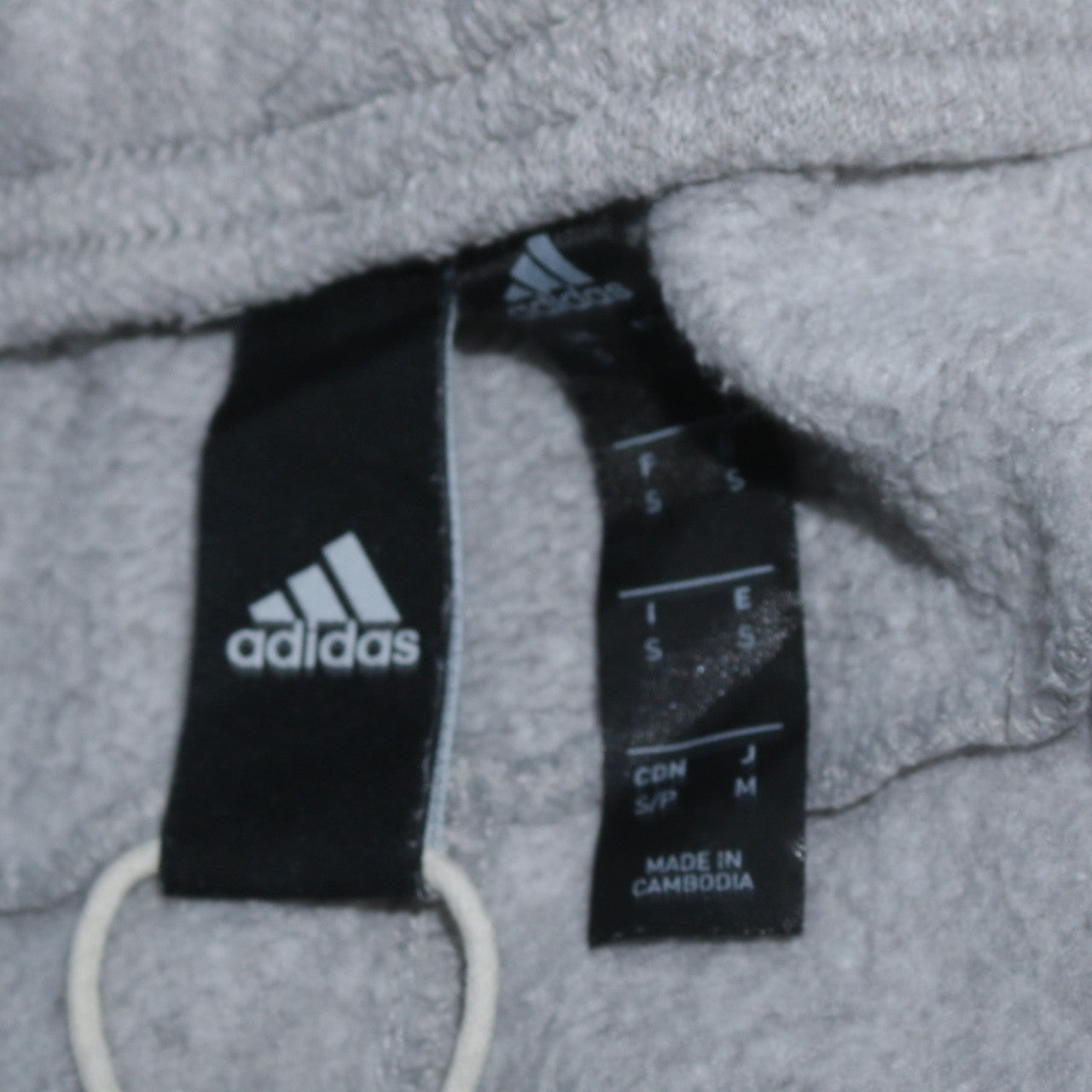 Adidas Women Light Grey Sweatpants Jogger M Drawstring Pockets