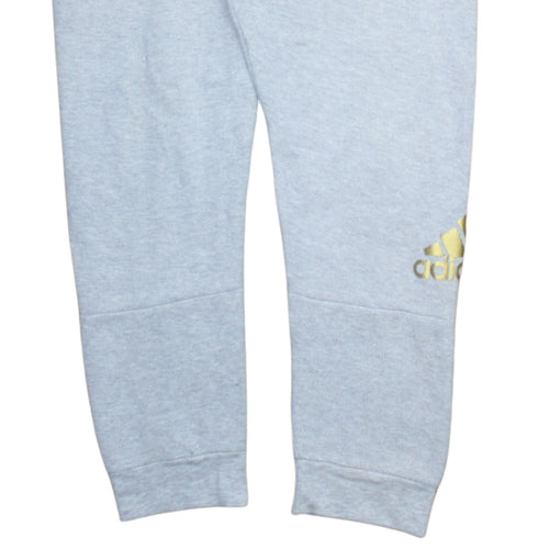 Adidas Women Light Grey Sweatpants Jogger M Drawstring Pockets