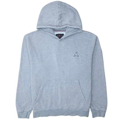 Jordan Mens Grey Pullover Hoodie M Regular Fit Fleece Sweatshirt