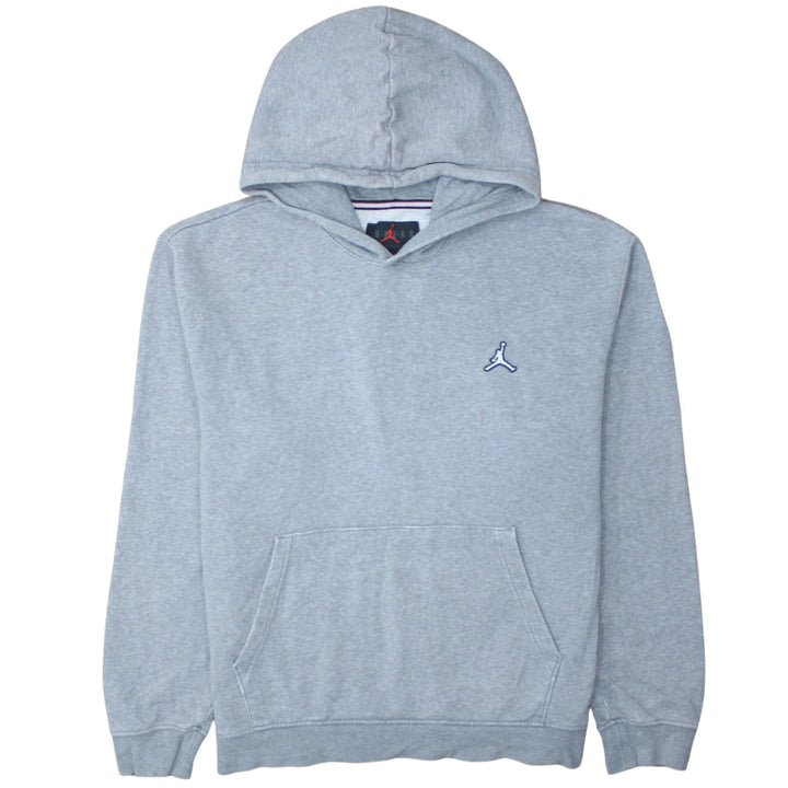 Jordan Mens Grey Pullover Hoodie M Regular Fit Fleece Sweatshirt