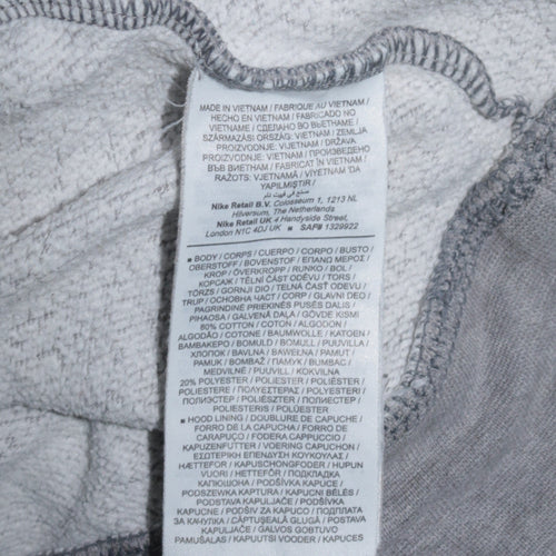 Jordan Mens Grey Pullover Hoodie M Regular Fit Fleece Sweatshirt