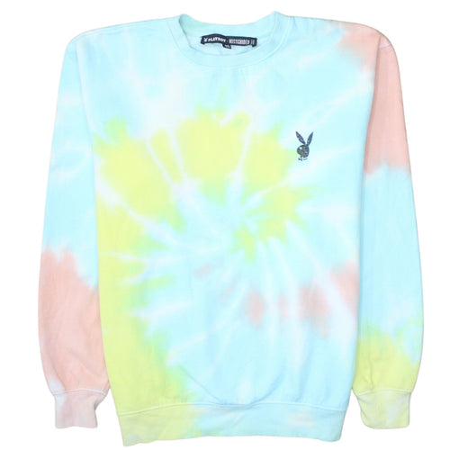 Playboy x Missguided Women's Multicoloured Tie Dye Pullover Sweatshirt Medium