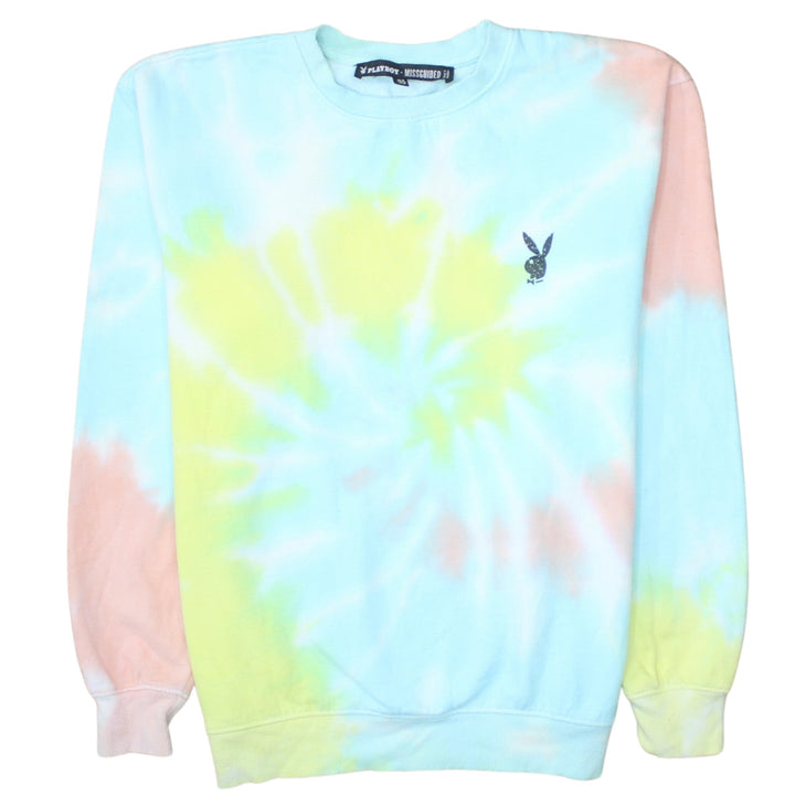 Playboy x Missguided Women's Multicoloured Tie Dye Pullover Sweatshirt Medium