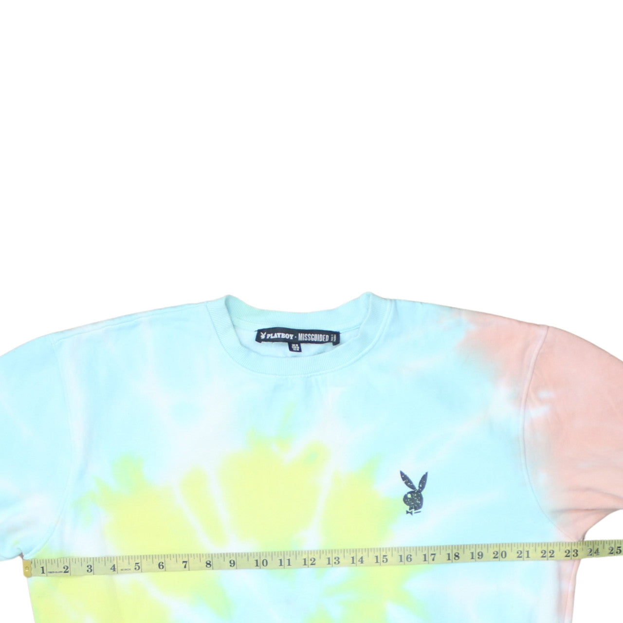 Playboy x Missguided Women's Multicoloured Tie Dye Pullover Sweatshirt Medium