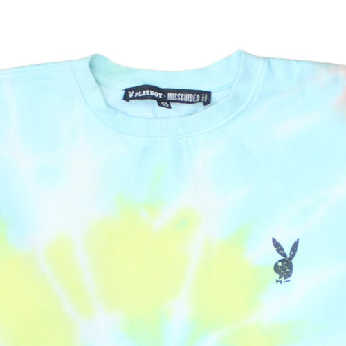Playboy x Missguided Women's Multicoloured Tie Dye Pullover Sweatshirt Medium