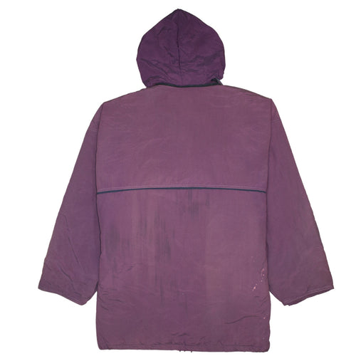 Umbro Men's Purple & Teal 90s Hooded Puffer Jacket Size L