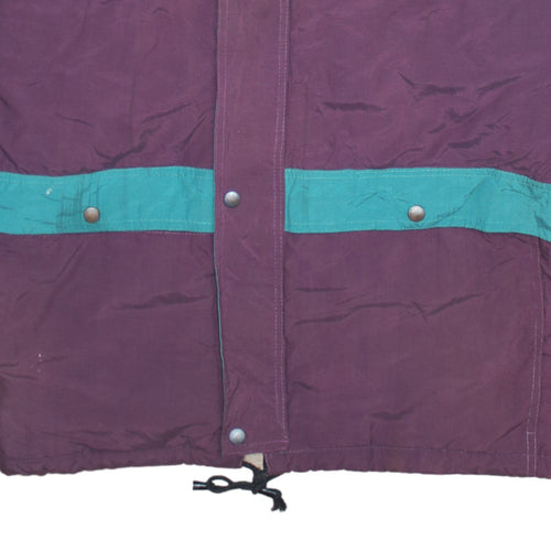 Umbro Men's Purple & Teal 90s Hooded Puffer Jacket Size L