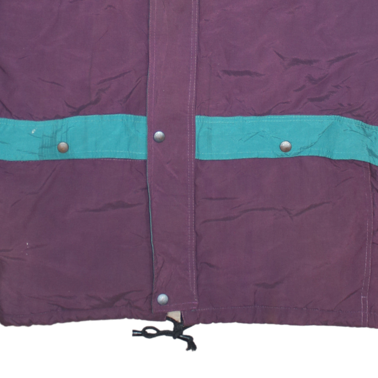 Umbro Men's Purple & Teal 90s Hooded Puffer Jacket Size L