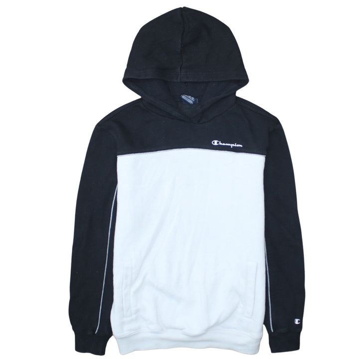 Champion Men's Black & White Small Pullover Hoodie Jumper