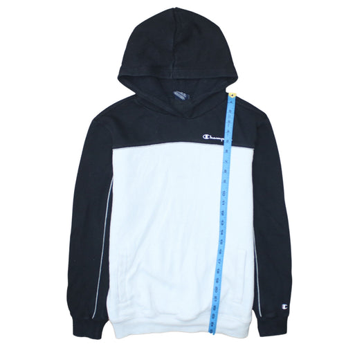 Champion Men's Black & White Small Pullover Hoodie Jumper