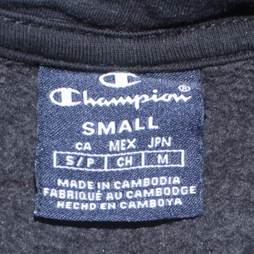 Champion Men's Black & White Small Pullover Hoodie Jumper