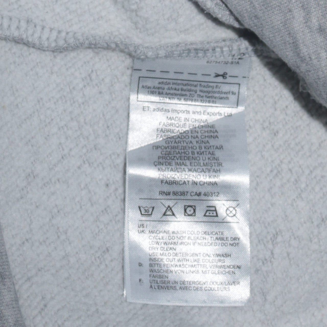 Adidas Men's Grey Crew Neck Pullover Sweatshirt Medium