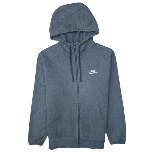 Nike Men's Grey Full Zip Fleece Hoodie Size M Sportswear