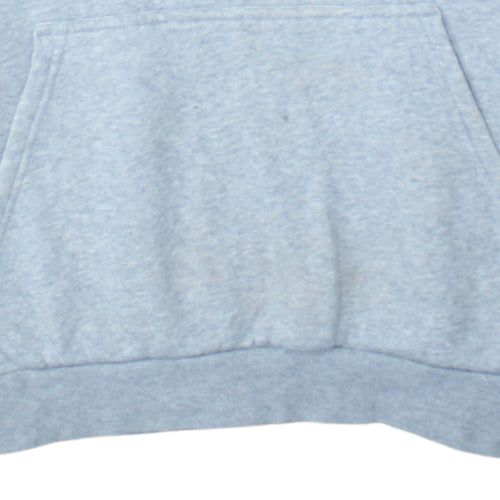 Adidas Mens Grey Pullover Hoodie Small Logo Fleece Sweatshirt