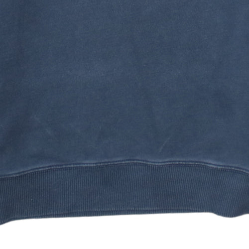 Hugo Boss Men's Blue Logo Crew Neck Cotton Sweatshirt Size M